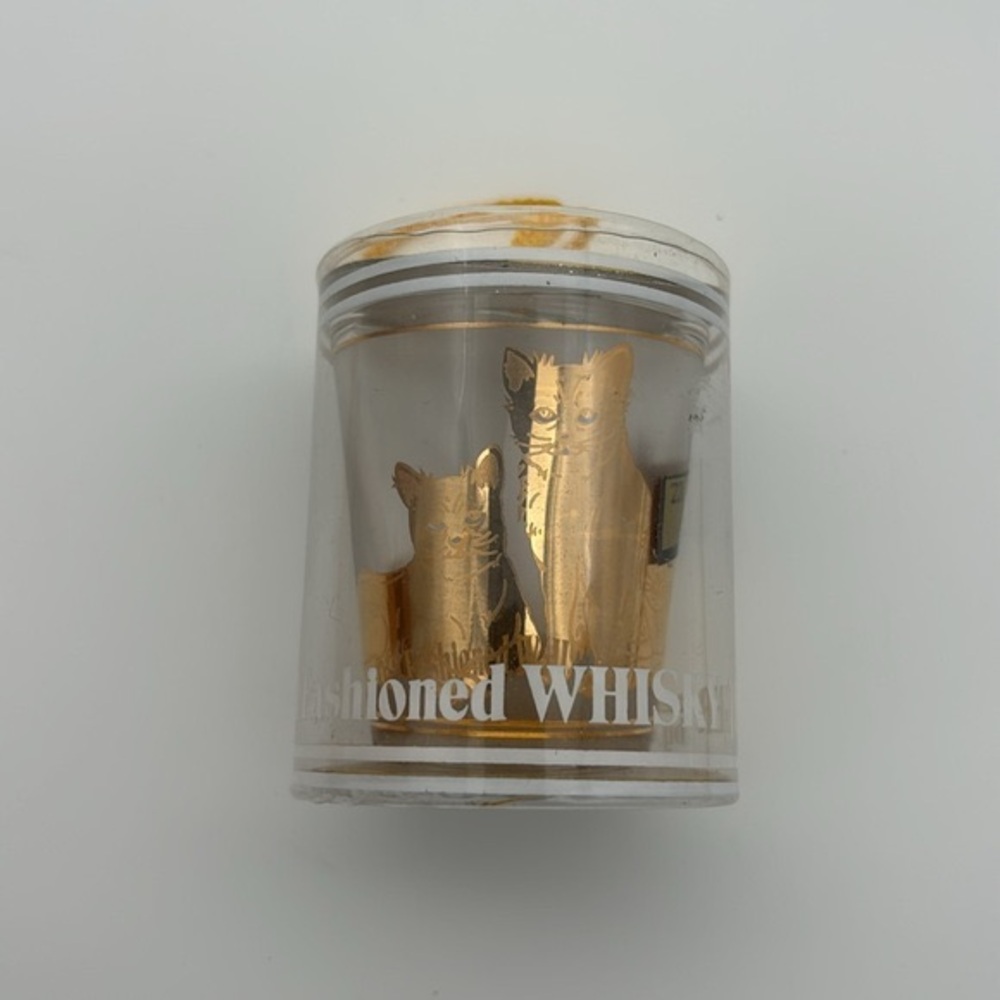 Culver Old Fashioned Whiskey Jigger 22K Gold Graphics